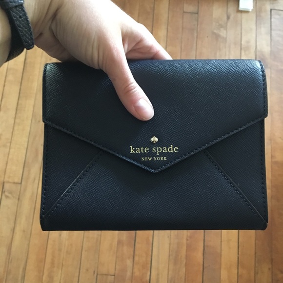 Navy grosgrain KATE ♠️ SPADE purse - Picture 2 of 7